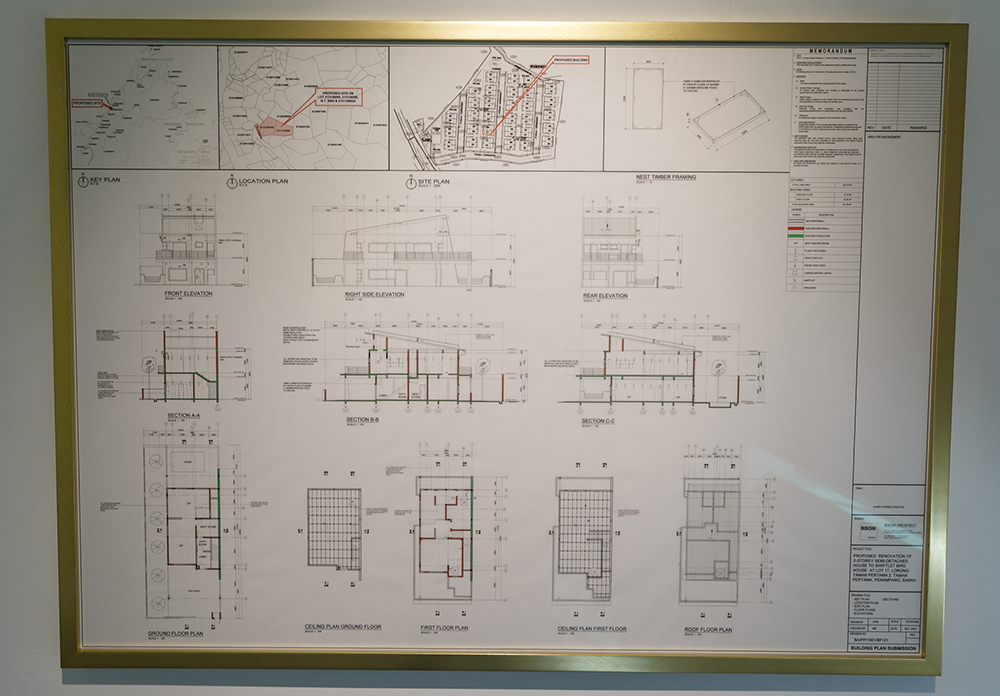 A map of different floor plans.